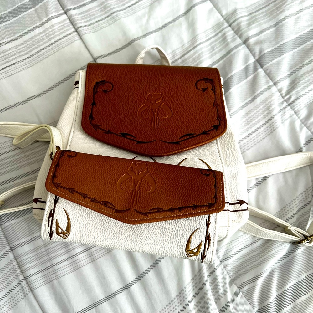 Star Wars: Mandalorian wallet AND mini backpack By Danielle Nicole